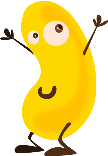 Yellow Bean clip art - vector clip art online, royalty free 