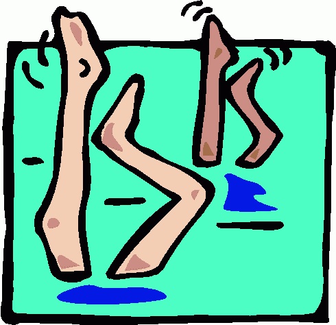 Fun Wading Feet Illustration - Playful Water Activity Clipart