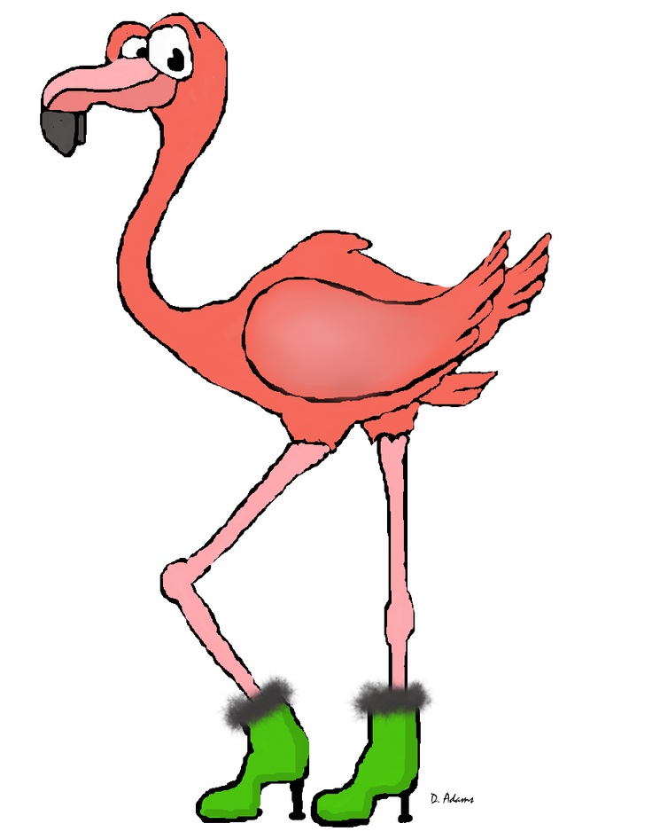 Commercial use white flamingo clipart - hrommexico