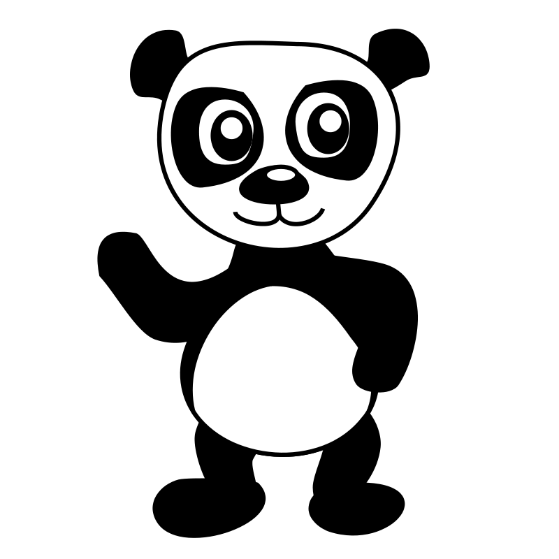 black and white panda