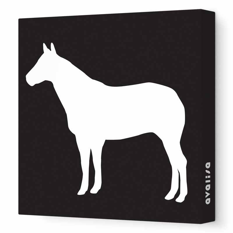 Horse Silhouette Canvas Wall Art by Avalisa - RosenberryRooms.
