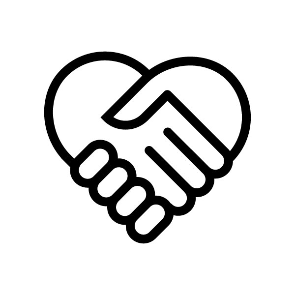 Heart Handshake Icon - Symbol of Trust, Partnership & Collaboration