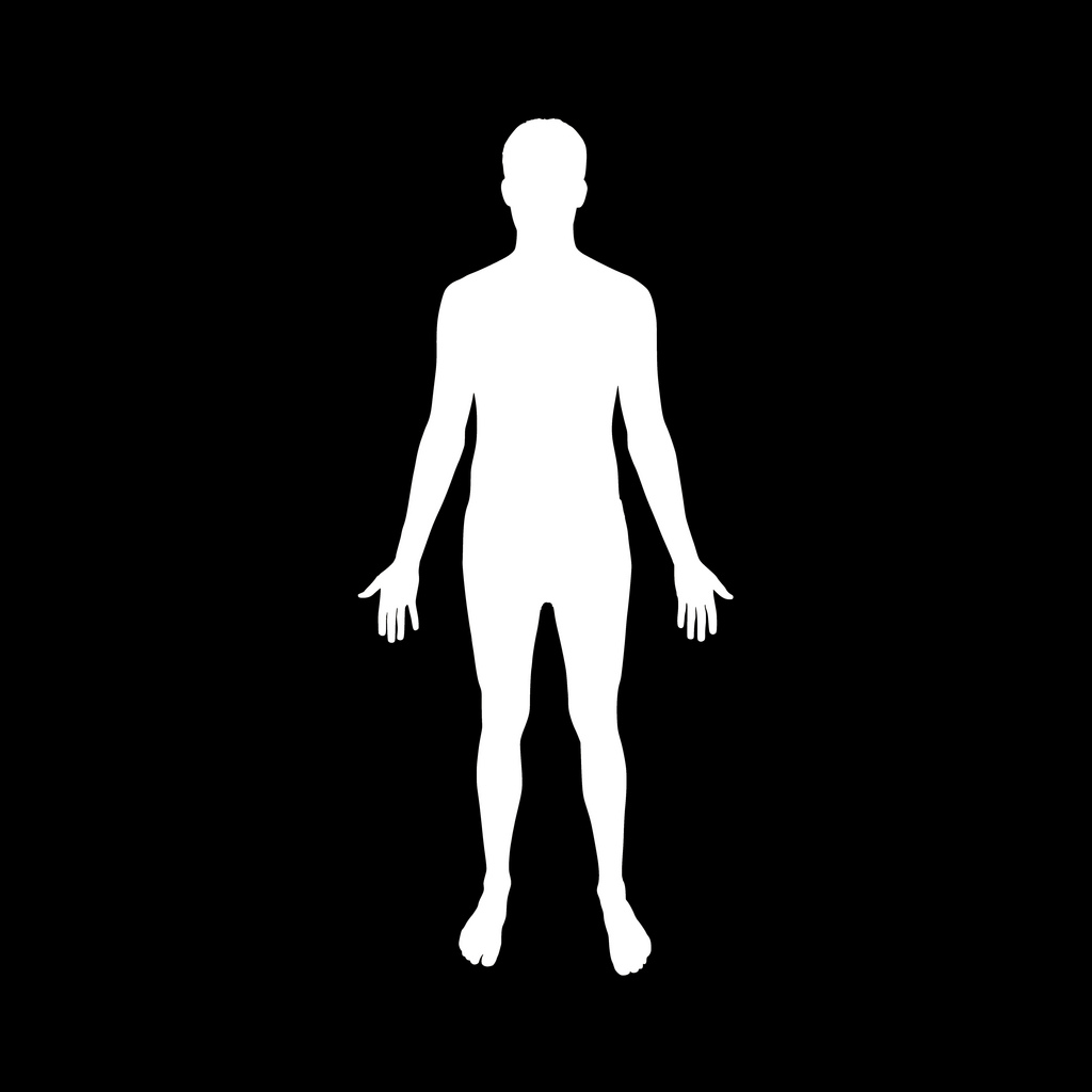 human body white silhouette - Clip Art Library