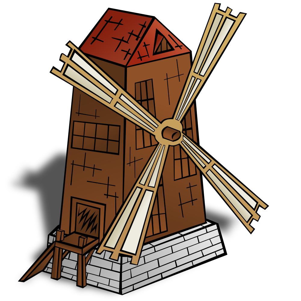 OnlineLabels Clip Art - RPG Map Symbols: Windmill