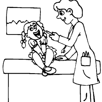 Female Doctor Coloring Kids - Doctor Day Coloring Pages : iKids 