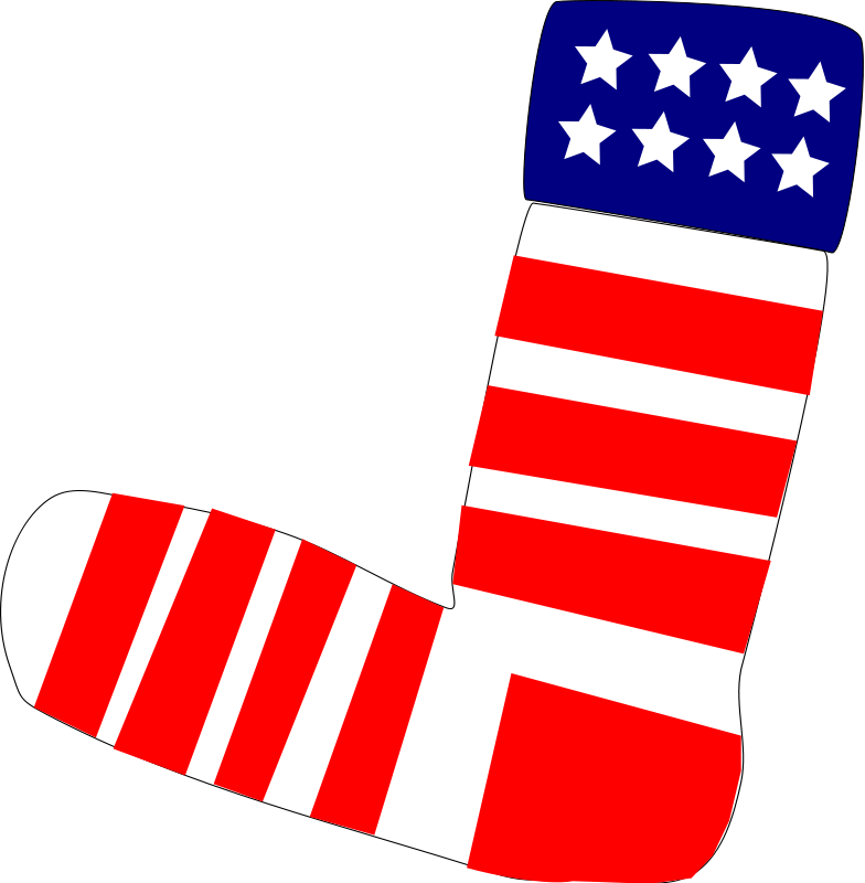 Patriotic USA Christmas Stocking - Festive Holiday Decor