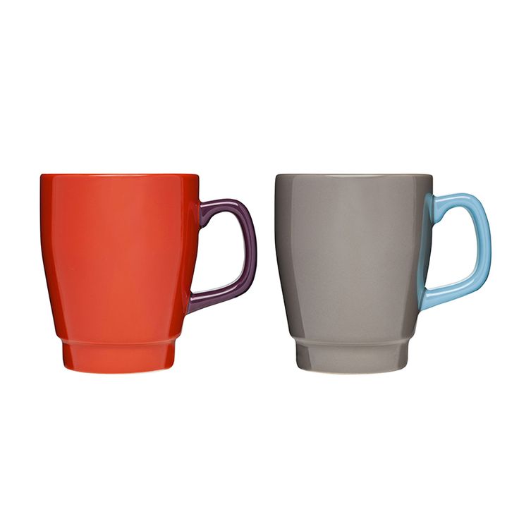 Modern Two-Tone Ceramic Mugs - Stylish & Functional Drinkware