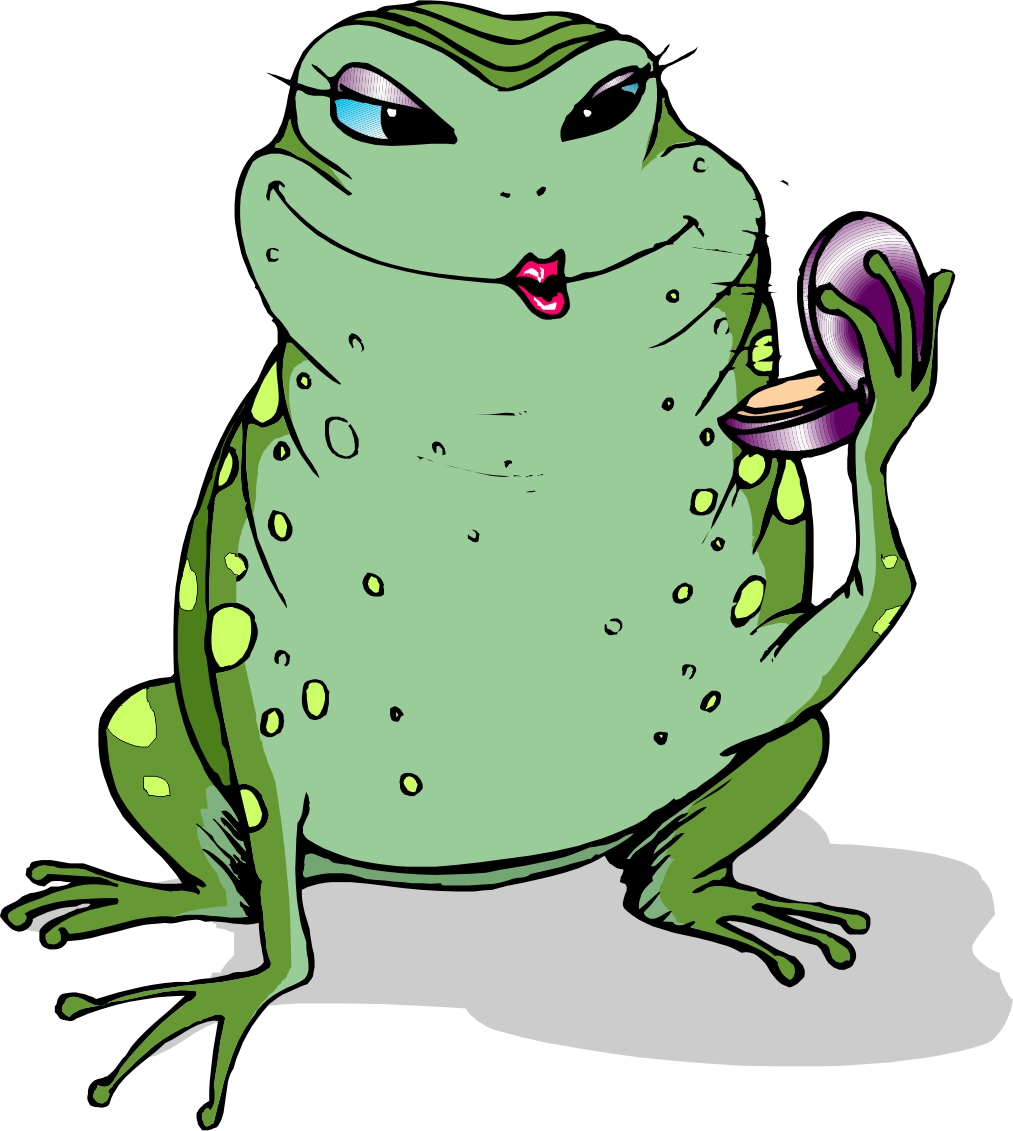 cute girl frog cartoon