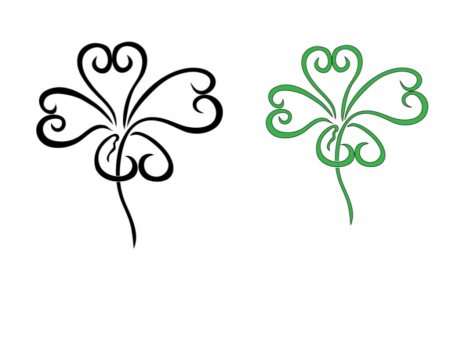 Hand-drawn Four Leaf Clover Temporary Tattoo set of 3 - Etsy