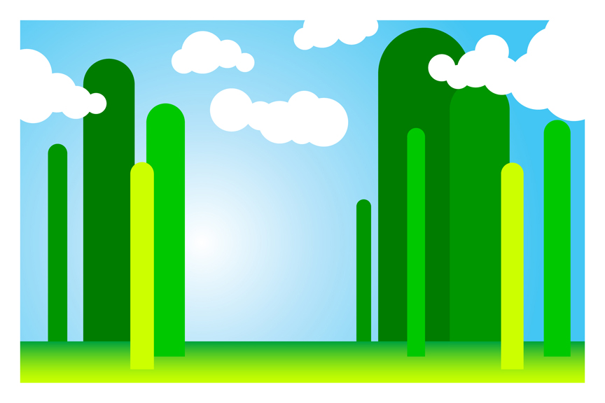 Green Growth Chart Illustration - Eco-Friendly Data Visualization