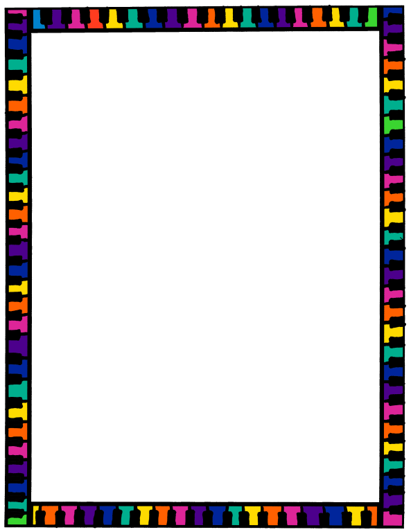Colorful Border Design Drawing Clip Art Library