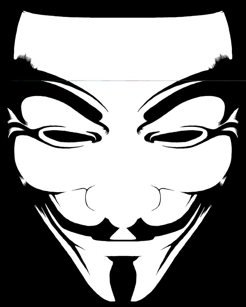 I NEED: BW Line Art Fawkes Mask | Why We Protest | Anonymous 