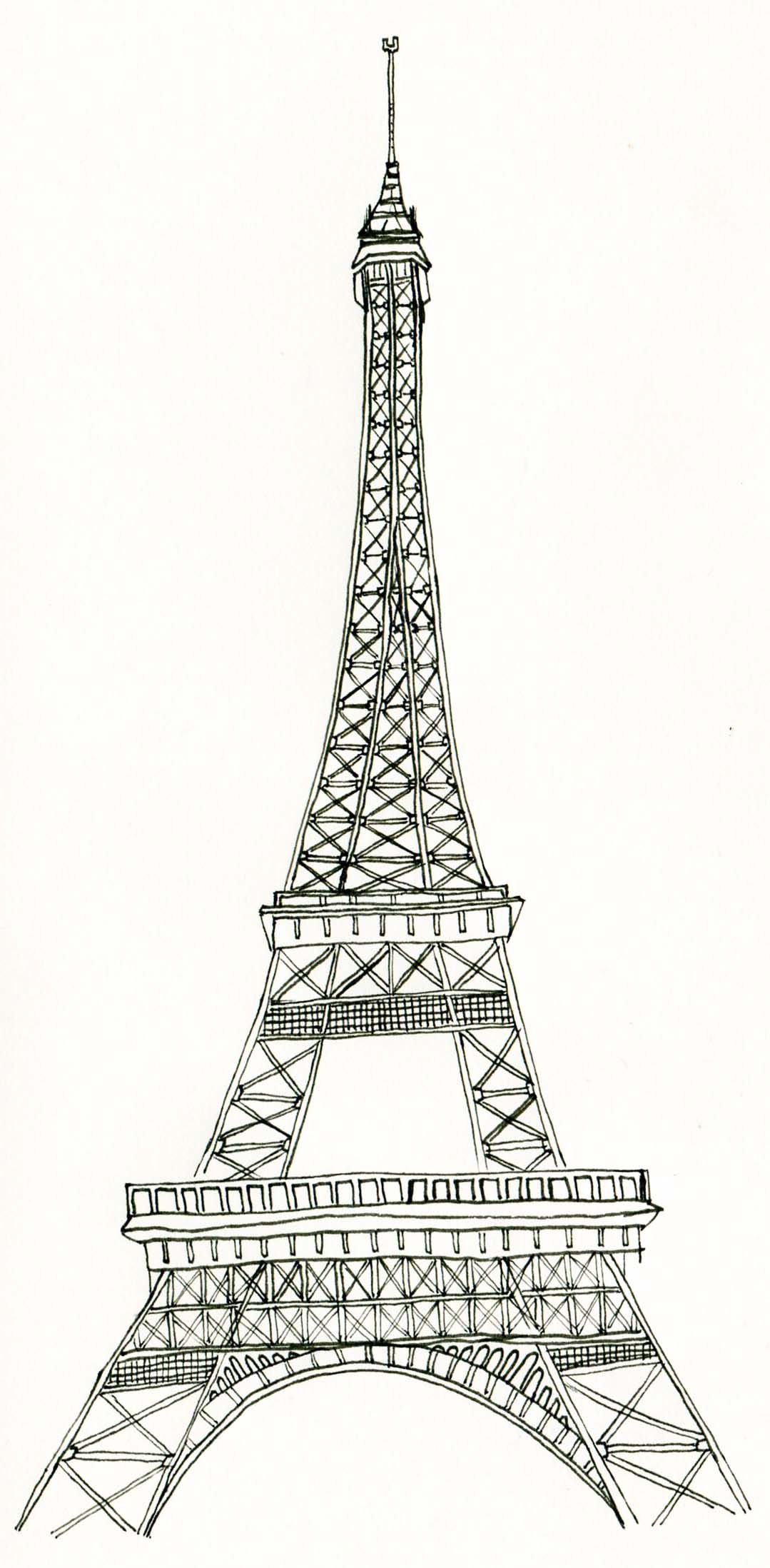 Simple Eiffel Tower Drawing For Kids Simple Eiffel Tower Drawing For Kids