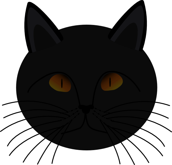Black Cat Face Clip Art at Clipart library - vector clip art online 