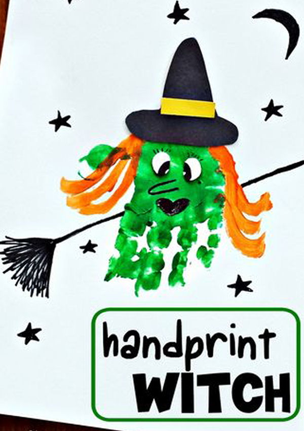 hand print art witches - Clip Art Library