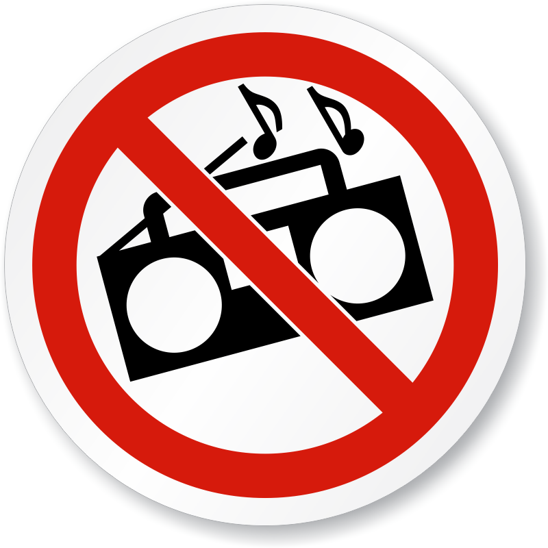 Do Not Play Loud Music Clip Art Library