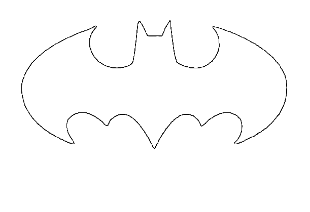 batman symbol in the sky sketch