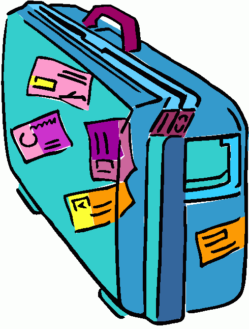 Travel Suitcase with Stickers - Pack Smart for Your Next Trip