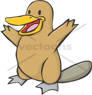 draw a platypus standing up - Clip Art Library