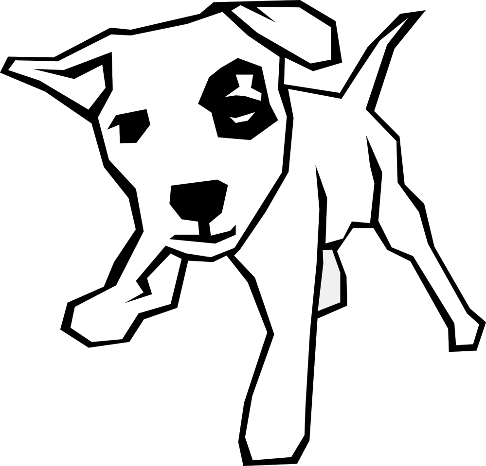 Cute Dog Clip Art Black And White | Clipart library - Free Clipart 