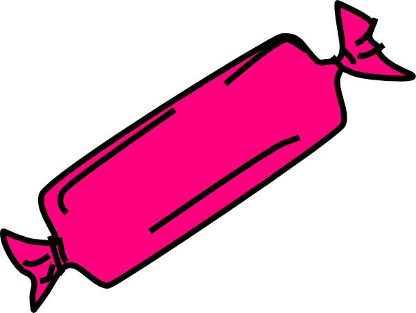 Pink Wrapped Candy Illustration - Sweet Treat Graphic
