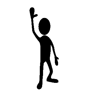 person waving clipart