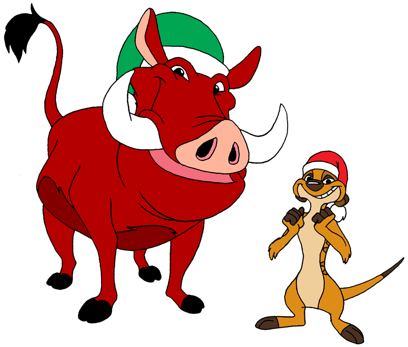 Christmas Timon and Pumbaa by LionKingRulez on Clipart library