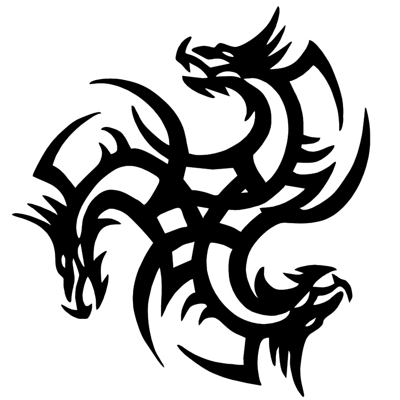 three headed dragon symbol  Clip Art Library