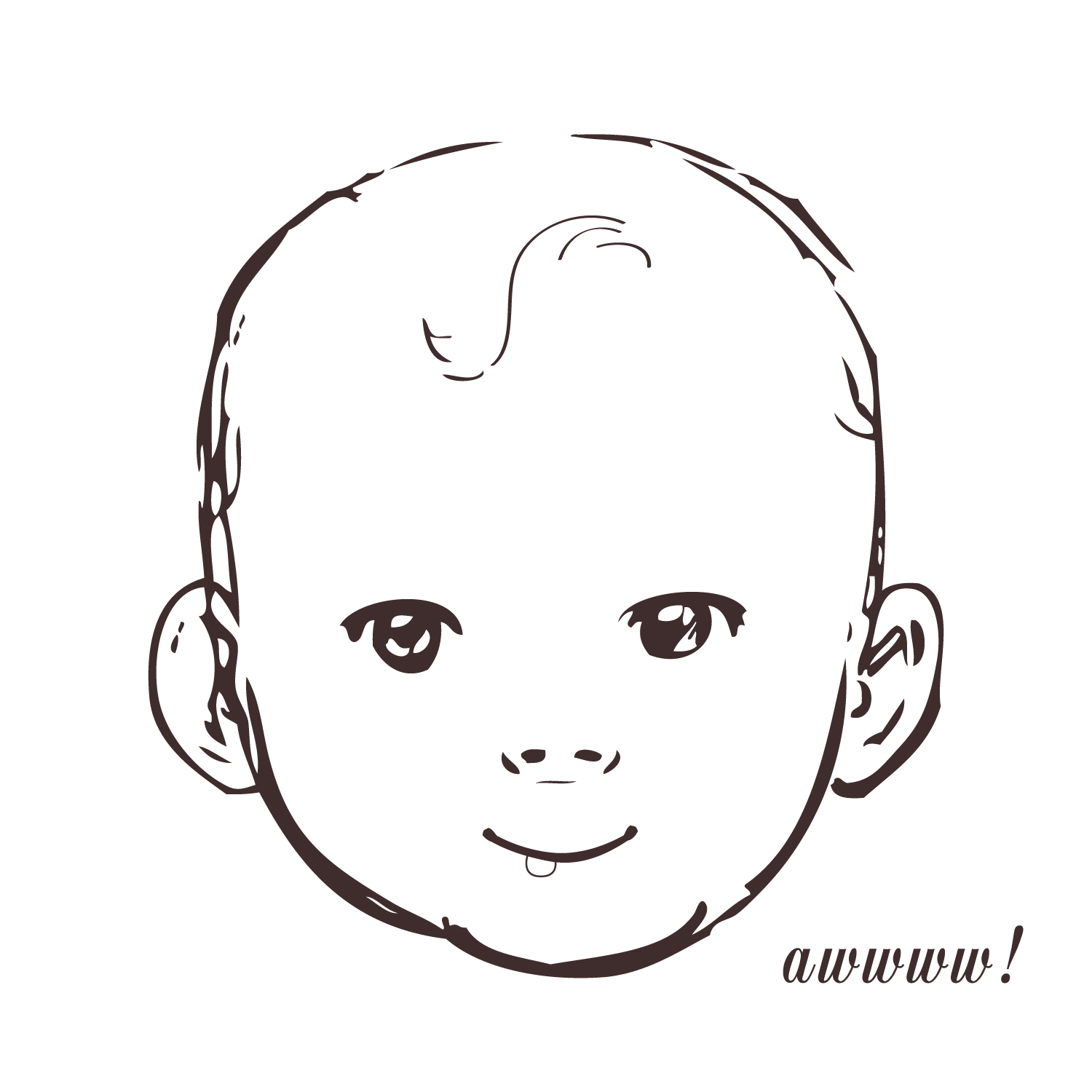 how to draw babies faces