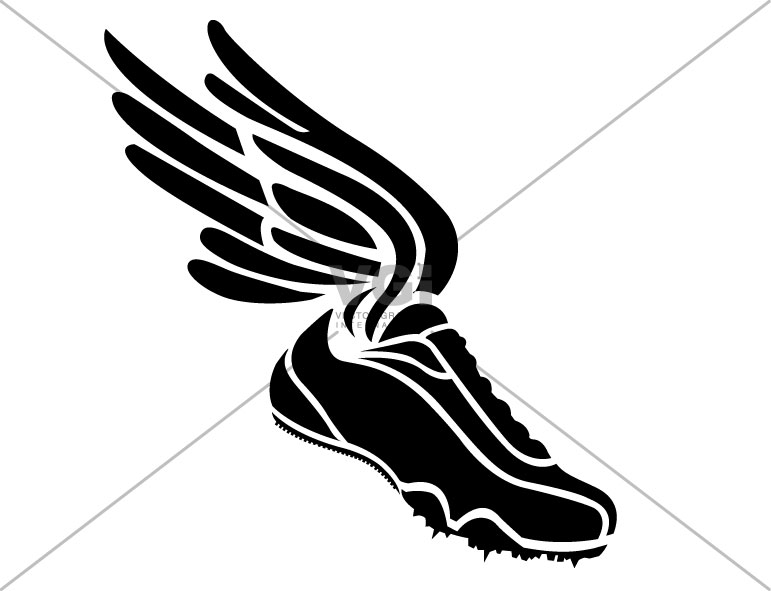 Track Winged Shoe Clipart Eps File Svg And Jpeg Png Etsy Wing Shoes ...