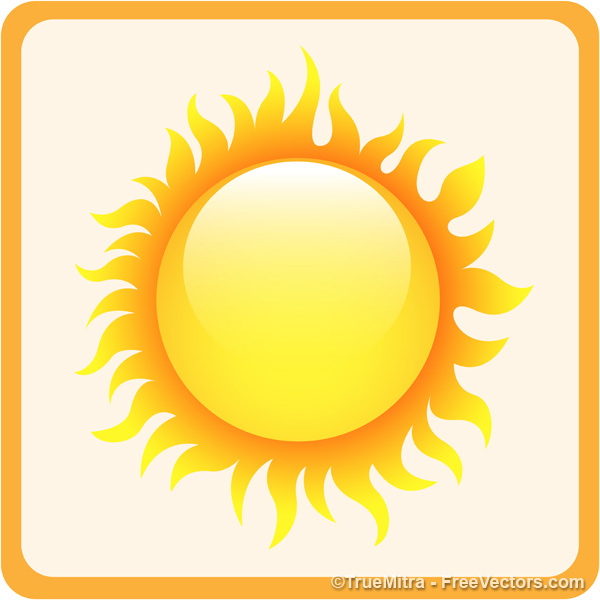 Hot Sun Vector - Free Vectors