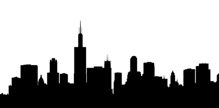 Chicago Skyline Silhouette Free - Clipart library