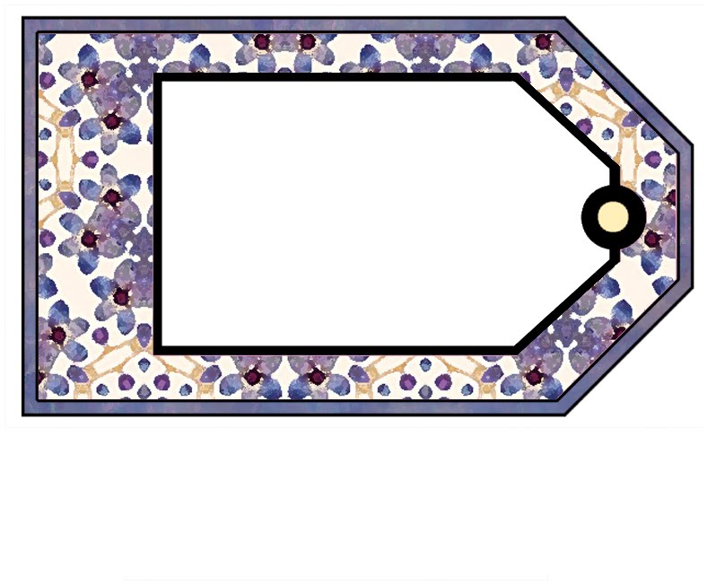 ArtbyJean - Purple Wood Roses: SCRAPBOOK TAGS - Clip art prints 