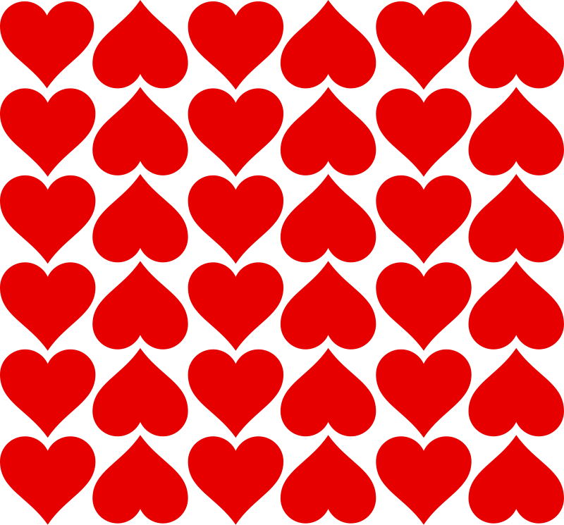 printable red heart patterns - Clip Art Library