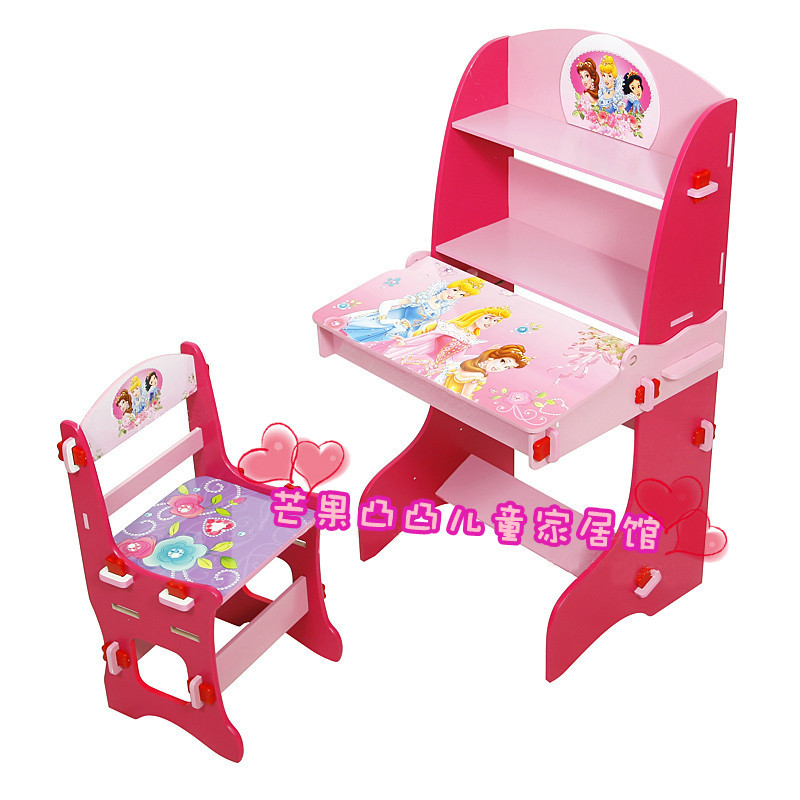 Disney Princess Kids Desk and Chair Set - Adjustable Study Furniture for Girls