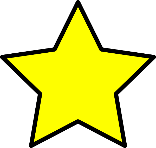 Yellow Star clip art - vector clip art online, royalty free 