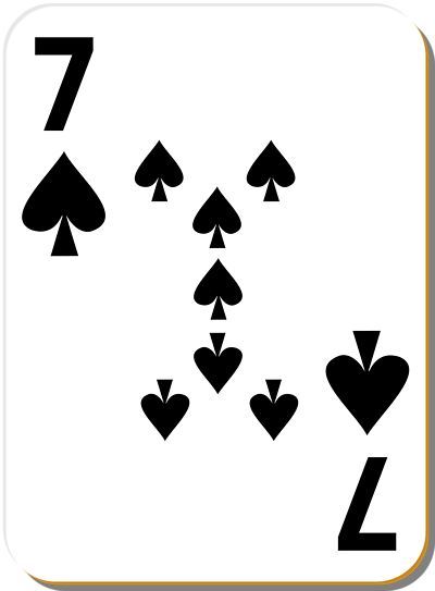 Free Stock Photos | Illustration Of A Seven Of Spades Playing Card 