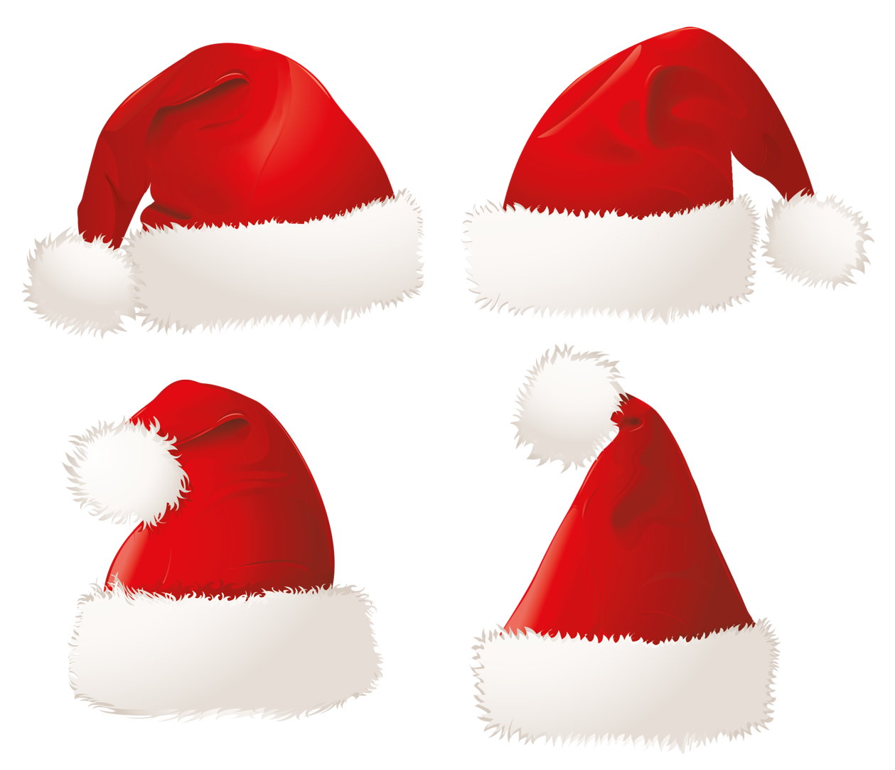 Christmas Santa Hats PNG Clipart Picture