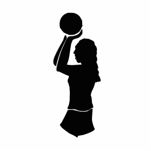 Basketball girl silhouette tee shirts | Zazzle