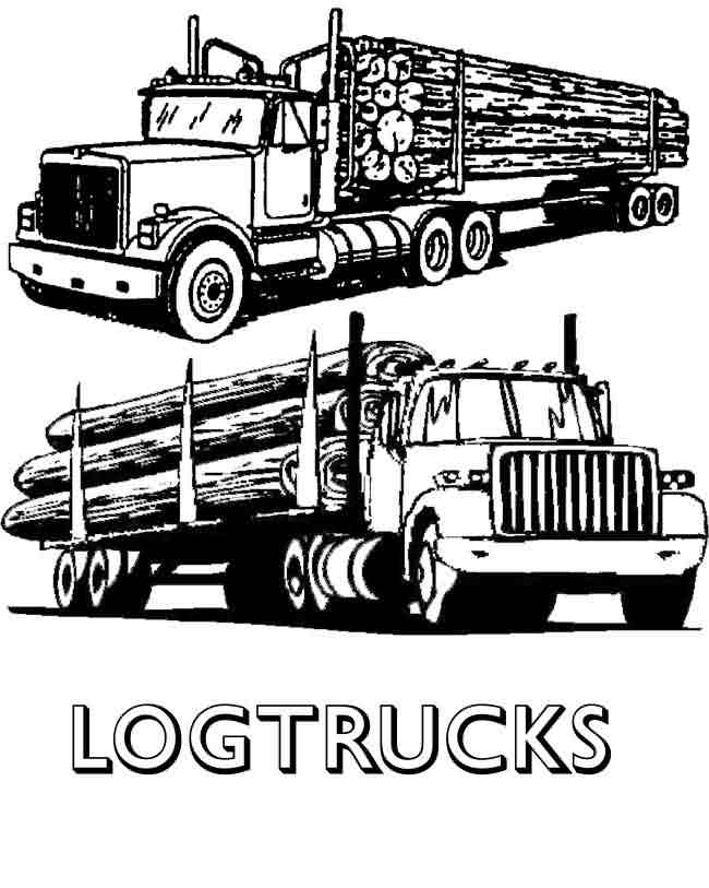 logging truck Colouring Pages