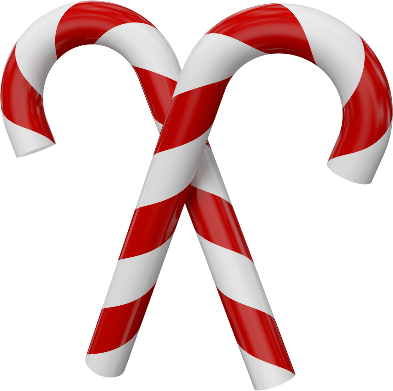 Large Transparent Christmas Candy Canes