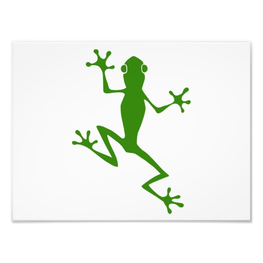 Climbing Green Frog Silhouette Photographic Print | Zazzle