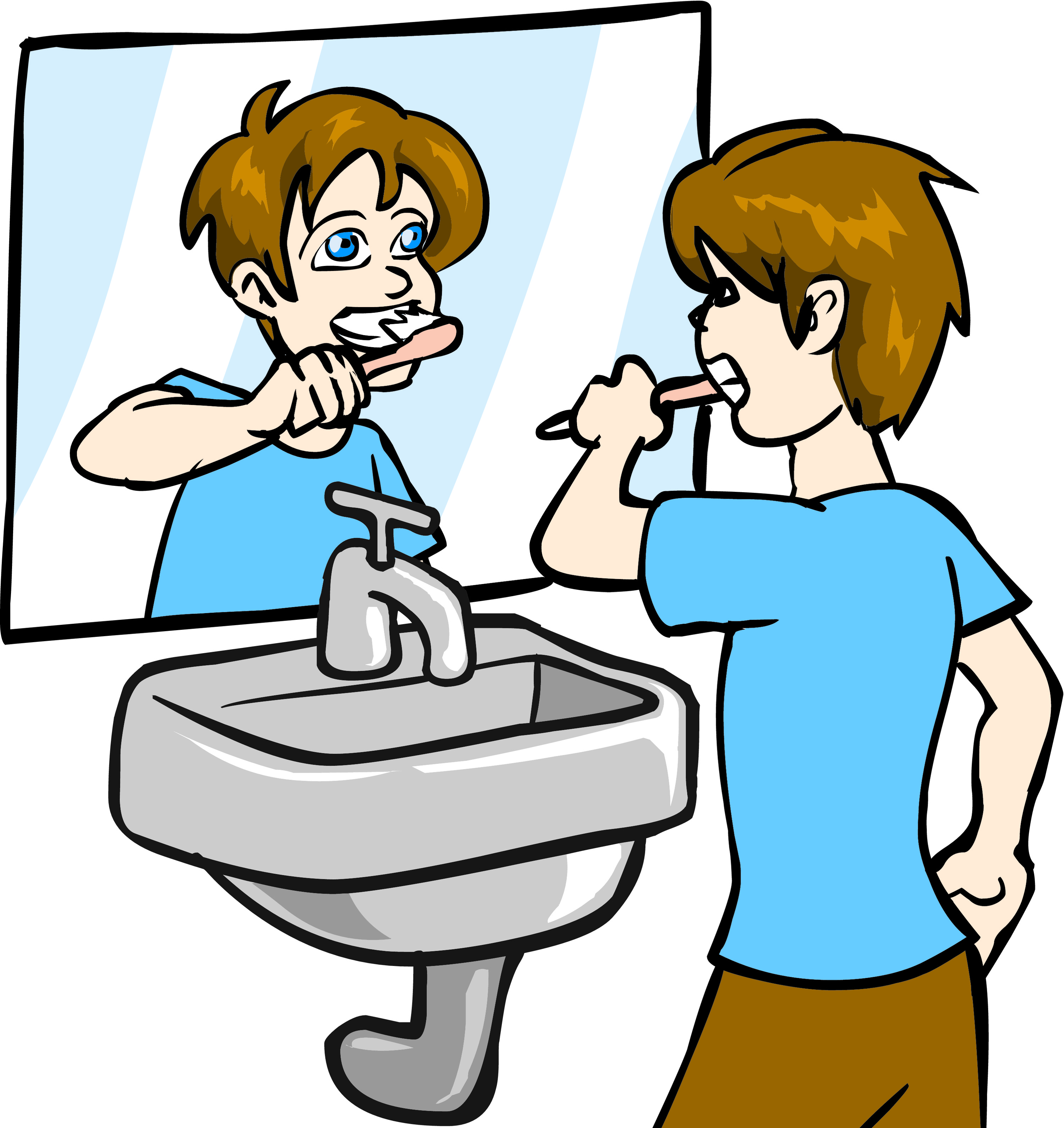 I wash and clean my teeth. Чистка зубов для детей иллюстрации. Чистка зубов картинки для детей. Ребенок умывается. Человечек чистит зубы.