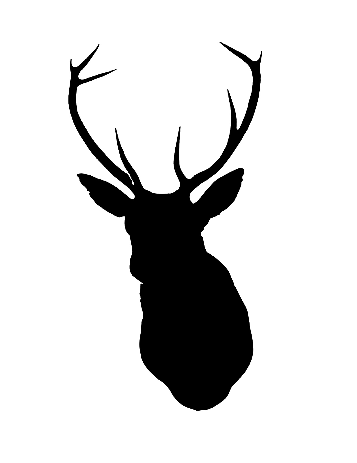How To Draw A Deer Head Silhouette | picturespider.com