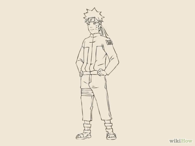 full body naruto drawing - Clip Art Library