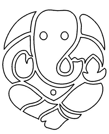 Ganesh Oil Pastel Sketch, Size: A4 Size Sheet