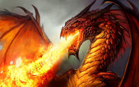 images of dragons breathing fire