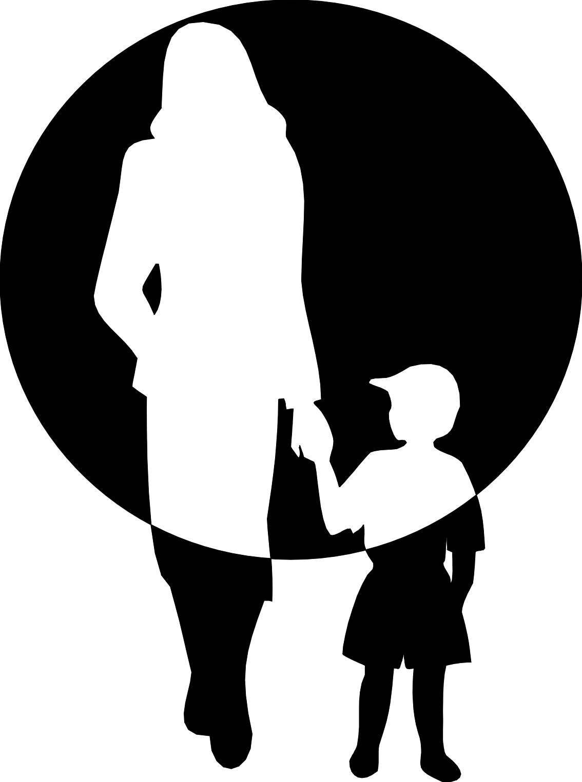 Pregnancy and Parenthood Symbol - Mother and Child Silhouette
