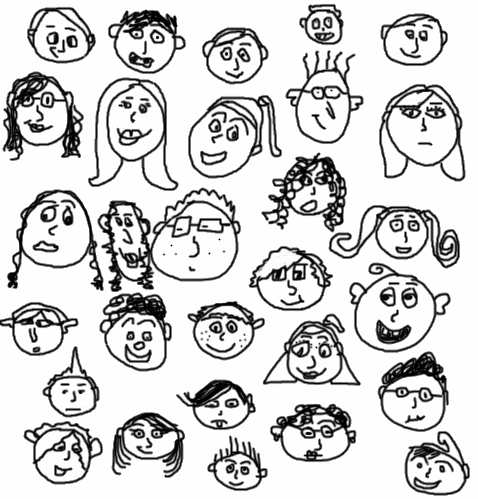 funny faces drawings