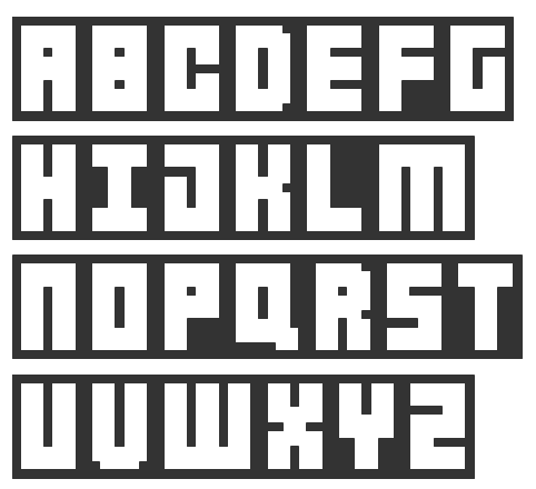 blocky alphabet - Clip Art Library